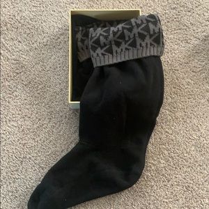 Michael Kors Boot Socks Black/Gray shoe size 6-8